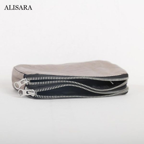 wallets alisara double zipper long wallet women genuine leather men casual big capacity storage coin purses cell phone bag, Red;black
wallets alisara double zipper long wallet women genuine leather men casual big capacity storage coin purses cell phone bag, Red;black