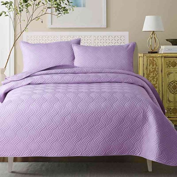 white purple blue color quilted cotton bedspread bed cover bedding double size 220*240cm summer blanket set
white purple blue color quilted cotton bedspread bed cover bedding double size 220*240cm summer blanket set