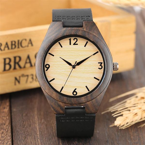 wristwatches minimalist stripe wooden watch men vintage black genuine leather wrist clock man numerals analog wood reloj masculino, Slivery;brown
wristwatches minimalist stripe wooden watch men vintage black genuine leather wrist clock man numerals analog wood reloj masculino, Slivery;brown