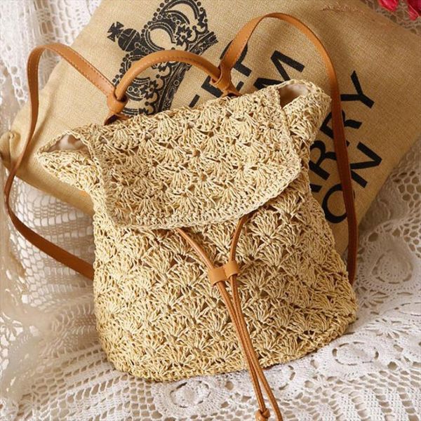 summer ladies backpack simple fashion seaside beach vacation straw woven bag leisure
summer ladies backpack simple fashion seaside beach vacation straw woven bag leisure