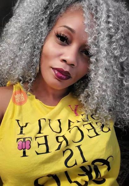 silver white grey kinky curly ponytail hairpiece natural highlights salt and pepper gray hair dont care with drawstring clip in african amer, Black
silver white grey kinky curly ponytail hairpiece natural highlights salt and pepper gray hair dont care with drawstring clip in african amer, Black