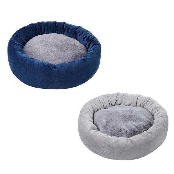 navy/gray warm winter round plush cat bed house soft small dog litter sleeping pet puppy mat beds & furniture
navy/gray warm winter round plush cat bed house soft small dog litter sleeping pet puppy mat beds & furniture