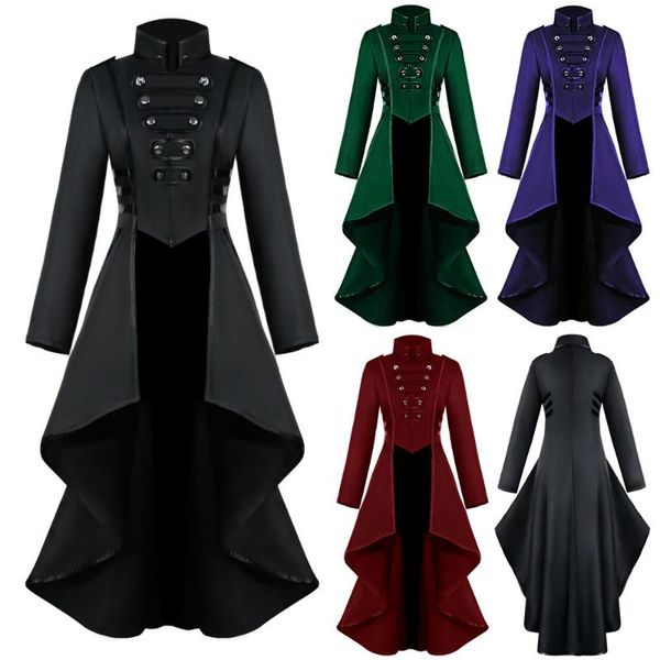 cosplay jacket women long gothic steampunk overcoat button lace corset halloween costume coat tailcoat 2021 women's wool & blends, Black
cosplay jacket women long gothic steampunk overcoat button lace corset halloween costume coat tailcoat 2021 women's wool & blends, Black