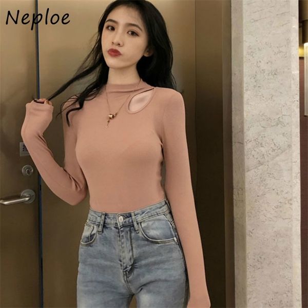chic irregular hollow out half-high collar women t-shirt autumn winter slim fit t shirts fashion all-match 210422, White
chic irregular hollow out half-high collar women t-shirt autumn winter slim fit t shirts fashion all-match 210422, White