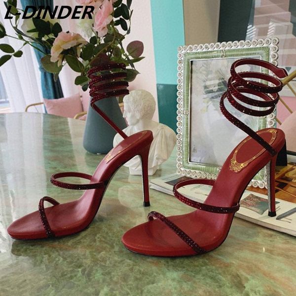 sandals big red women's leather cross strap wedding stiletto heels ankle straps up diamond formal banquet dress shoes, Black
sandals big red women's leather cross strap wedding stiletto heels ankle straps up diamond formal banquet dress shoes, Black