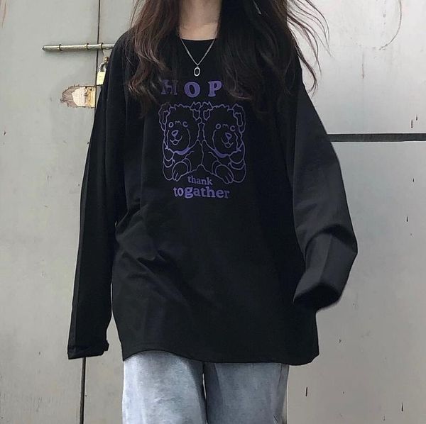 women's t-shirt harajuku long sleeve tshirt women casual spring summer cute bear ladies korean style t shirts ropa mujer camisetas, White
women's t-shirt harajuku long sleeve tshirt women casual spring summer cute bear ladies korean style t shirts ropa mujer camisetas, White