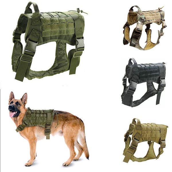 hunting k9 vest tactical training dog harness military adjustable molle nylon service canine for large jackets, Camo;black
hunting k9 vest tactical training dog harness military adjustable molle nylon service canine for large jackets, Camo;black