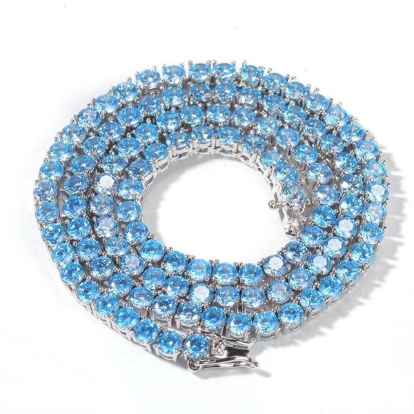 chains men/women hip hop iced out bling tennis chain necklace 4mm blue necklaces hiphop fashion jewelry gift, Silver
chains men/women hip hop iced out bling tennis chain necklace 4mm blue necklaces hiphop fashion jewelry gift, Silver