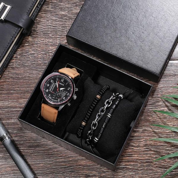 wristwatches christmas gift for boyfriend 4pcs fashion men stainless steel watches ip plated quartz with bracelets, Slivery;brown
wristwatches christmas gift for boyfriend 4pcs fashion men stainless steel watches ip plated quartz with bracelets, Slivery;brown