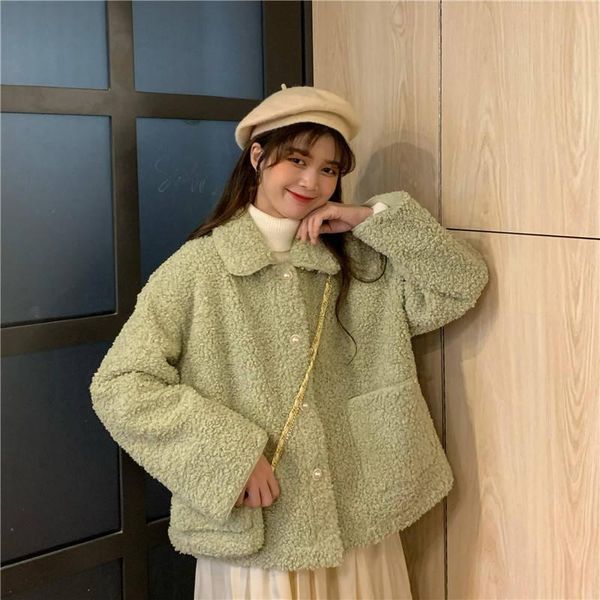 women's down & parkas solid color big pocket plush warm soft button jacket autumn winter lapel cute female outerwear coat white green c, Black
women's down & parkas solid color big pocket plush warm soft button jacket autumn winter lapel cute female outerwear coat white green c, Black