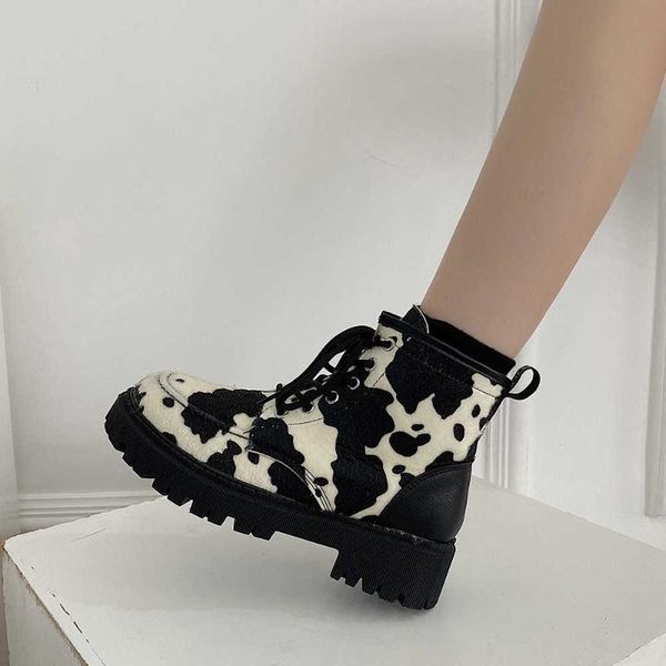 boots spring 2021 england versatile single, Black