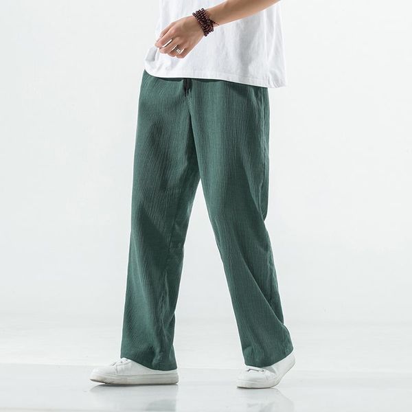 men's pants summer thin cotton linen fashion solid color casual men streetwear loose wide-leg mens trousers m-5xl, Black
men's pants summer thin cotton linen fashion solid color casual men streetwear loose wide-leg mens trousers m-5xl, Black