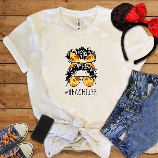 women's t-shirt beach life female tee funny coconut tree women t shirt love sandy ladys sunshine casual holiday womens, White
women's t-shirt beach life female tee funny coconut tree women t shirt love sandy ladys sunshine casual holiday womens, White