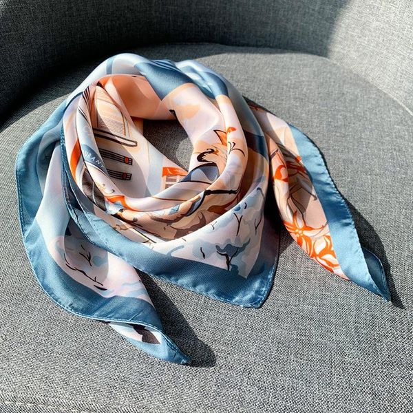 women scarf summer silk scarves shawls muslim headscarf square lady sunscreen fashion beach shawl, Blue;gray
women scarf summer silk scarves shawls muslim headscarf square lady sunscreen fashion beach shawl, Blue;gray