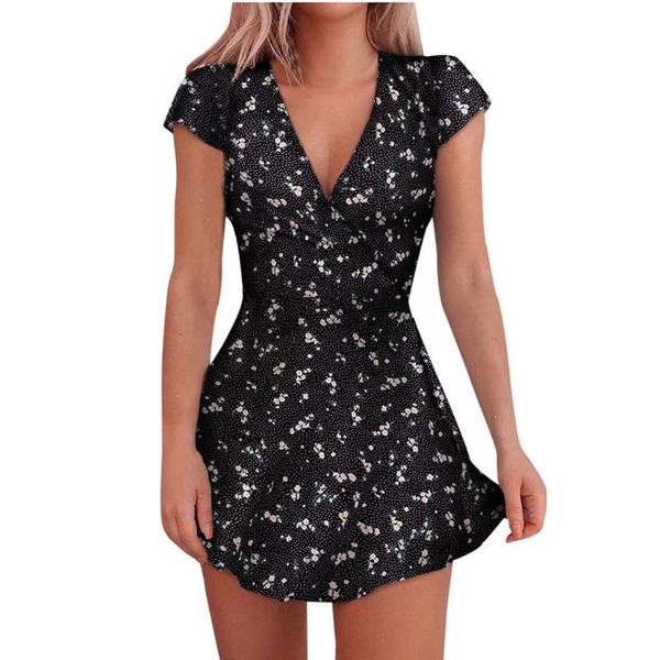 v-neck polka dot dress women short sleeve boho high waist beach wear a line dresses summer clothing 2xl plus size casual, Black;gray
v-neck polka dot dress women short sleeve boho high waist beach wear a line dresses summer clothing 2xl plus size casual, Black;gray