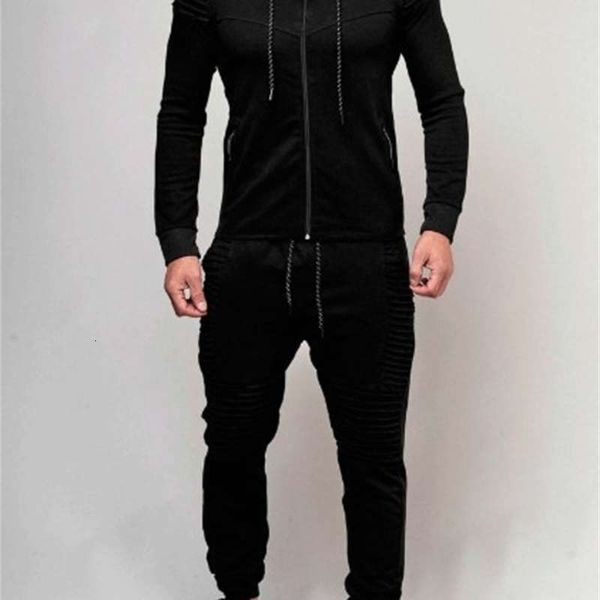 fall tracksuits sweater men's / winter casual pleated sleeves shoulder exercise fitness solid color cardigan suit for men, Gray
fall tracksuits sweater men's / winter casual pleated sleeves shoulder exercise fitness solid color cardigan suit for men, Gray