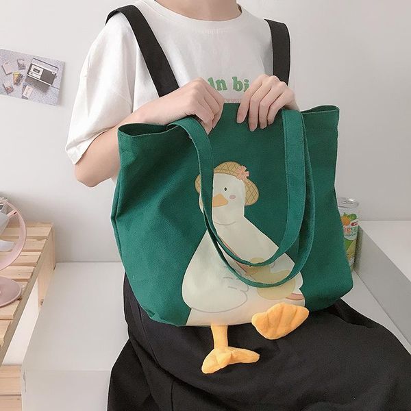 shoulder bags large women shopper bag cute duck cartoon print casual kawaii canvas tote shopping cotton cloth eco handbags
shoulder bags large women shopper bag cute duck cartoon print casual kawaii canvas tote shopping cotton cloth eco handbags