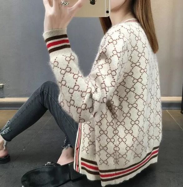 autumn womens designer sweaters long sleeved cotton knit sweater women cardigan loose casual jacket coats ladys sleeve jumper clothin, White;black
autumn womens designer sweaters long sleeved cotton knit sweater women cardigan loose casual jacket coats ladys sleeve jumper clothin, White;black