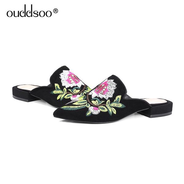 slippers ods women sandals mules half loafers casual flat with flower china shoes woman pointed toe slides, Black
slippers ods women sandals mules half loafers casual flat with flower china shoes woman pointed toe slides, Black