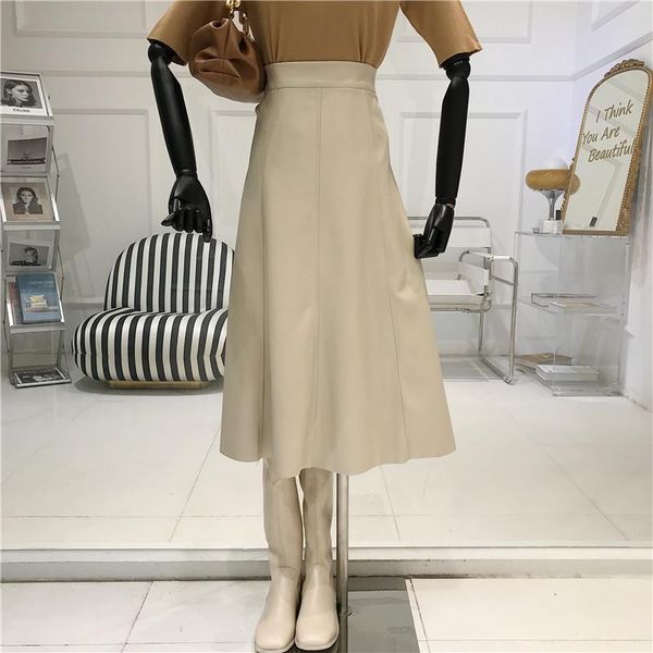 autumn winter korean fashion women's solid color high waist pu leather a-line ball gown big expansion long skirt plus size s skirts, Black
autumn winter korean fashion women's solid color high waist pu leather a-line ball gown big expansion long skirt plus size s skirts, Black