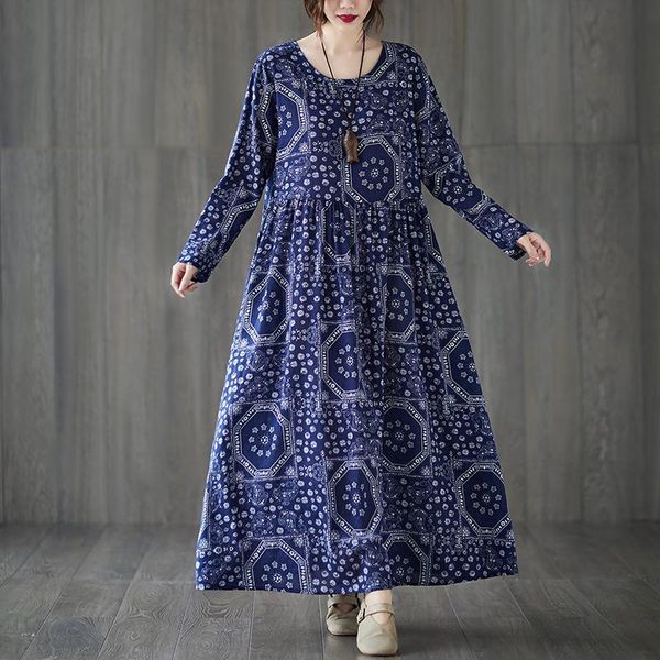 casual dresses cotton floral vintage o-neck autumn for women loose long vestidos office lady dress elegant femme clothes 2021, Black;gray
casual dresses cotton floral vintage o-neck autumn for women loose long vestidos office lady dress elegant femme clothes 2021, Black;gray