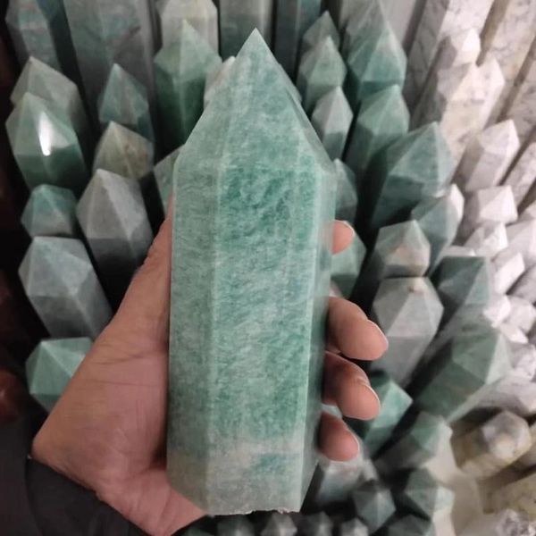 large natural polished sky blue stone tower amazonite obelisk healing crystal point 800g-1000g for decoration 1pc decorative objects & figur
large natural polished sky blue stone tower amazonite obelisk healing crystal point 800g-1000g for decoration 1pc decorative objects & figur