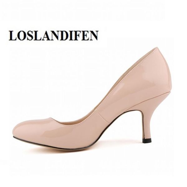 7.5 cm spool heel round toe office lady's shoes classic design women's pumps shallow vamp chaussure 35-42 dress, Black
7.5 cm spool heel round toe office lady's shoes classic design women's pumps shallow vamp chaussure 35-42 dress, Black