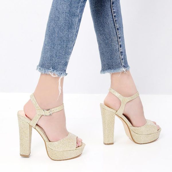 summer bling women sandals platform thick high heel peep toe ankle buckle fashion party wedding ladies shoes zapatos de mujer, Black
summer bling women sandals platform thick high heel peep toe ankle buckle fashion party wedding ladies shoes zapatos de mujer, Black