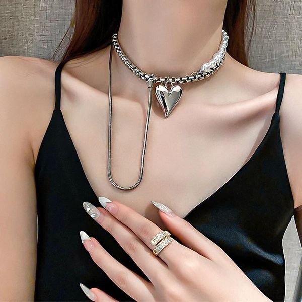 chains 2021 trend fashion hip hop pearl necklace for women men jewelry gifts heart pendant collares collar accessories, Silver
chains 2021 trend fashion hip hop pearl necklace for women men jewelry gifts heart pendant collares collar accessories, Silver