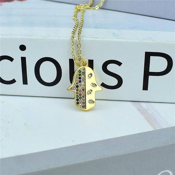 chains hpt sale women's men's necklace gold copper zircon palm pendant and chain hip hop turkish luck jewelry, Silver
chains hpt sale women's men's necklace gold copper zircon palm pendant and chain hip hop turkish luck jewelry, Silver