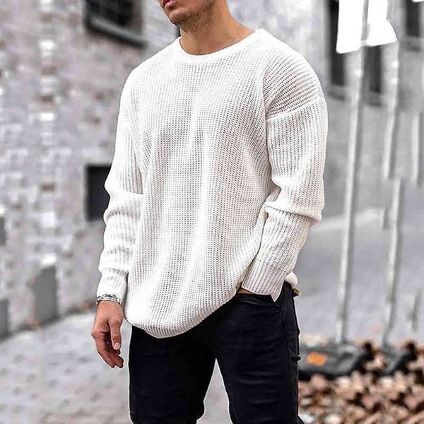 2021 autumn men's casual o-neck long sve for men pullover solid color knitted sweater all-match ropa hombre, White;black
2021 autumn men's casual o-neck long sve for men pullover solid color knitted sweater all-match ropa hombre, White;black