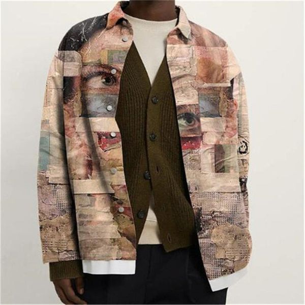 spring european american men's clothing jackets 2021 trend printing single-breasted blouse coat outerwear, Black;brown
spring european american men's clothing jackets 2021 trend printing single-breasted blouse coat outerwear, Black;brown