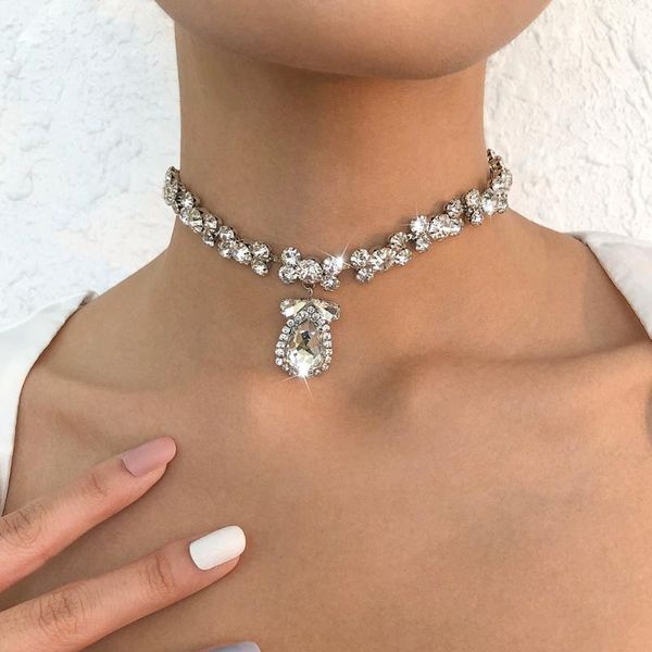 chains lalynnly 2021 punk hiphop women's thick luxury elegant rhinestone drop pendant choker necklace collar wedding jewelry n9004, Silver
chains lalynnly 2021 punk hiphop women's thick luxury elegant rhinestone drop pendant choker necklace collar wedding jewelry n9004, Silver