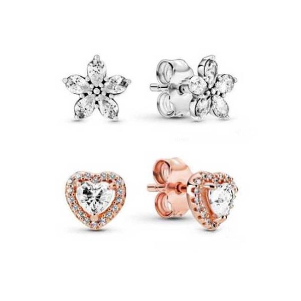 stud sparkling snowflakes earring 100% 925 sterling silver rose elevated hearts for fashion women jewelry, Golden;silver
stud sparkling snowflakes earring 100% 925 sterling silver rose elevated hearts for fashion women jewelry, Golden;silver
