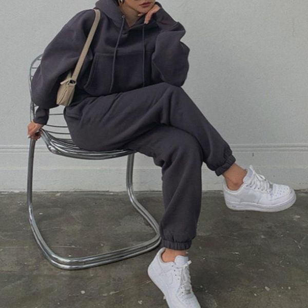 women's two piece pants warm 1 set casual hooded sweatshirt ankle tied sweatpants women hoodie loose for party, White
women's two piece pants warm 1 set casual hooded sweatshirt ankle tied sweatpants women hoodie loose for party, White