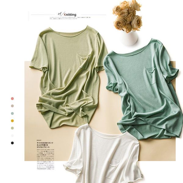 women's t-shirt silk female cotton t shirt women clothing short sleeve t-shirts korean fashion summer 2021 camisetas de mujer pph4177, White
women's t-shirt silk female cotton t shirt women clothing short sleeve t-shirts korean fashion summer 2021 camisetas de mujer pph4177, White