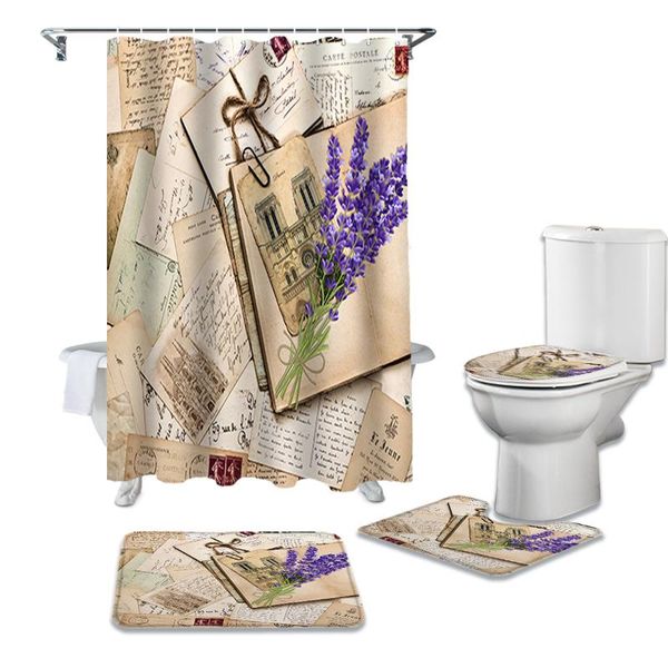 shower curtains 4pcs/set envelope mail book lavender curtain waterproof bathroom toilet cover mat non-slip rug set bathtub decor
shower curtains 4pcs/set envelope mail book lavender curtain waterproof bathroom toilet cover mat non-slip rug set bathtub decor