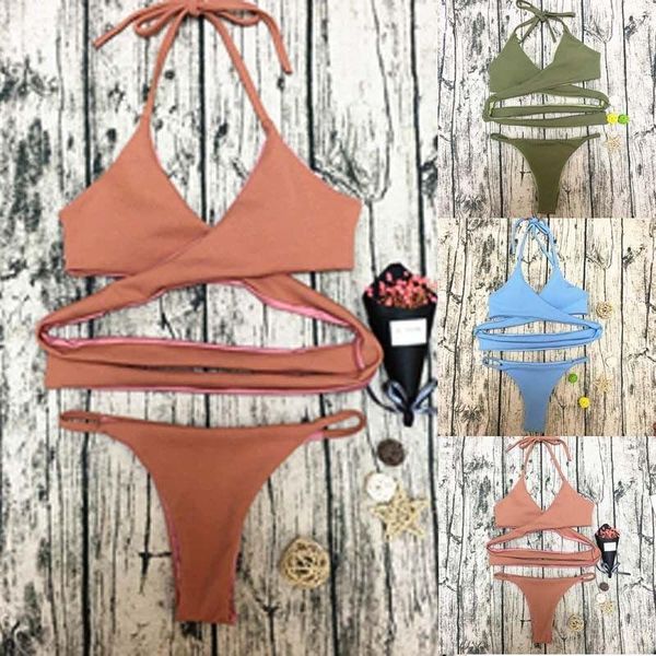 one-piece suits halter solid 3 colors women push-up padded bra bandage bikini set swimsuit e swimwear bathing
one-piece suits halter solid 3 colors women push-up padded bra bandage bikini set swimsuit e swimwear bathing