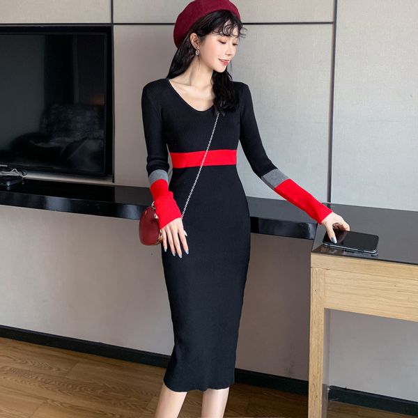 dress autumn winter vintage korean sweater fashion women knitted pullover long sleeve elegant sheath bodycon vestido ckft, Black;gray
dress autumn winter vintage korean sweater fashion women knitted pullover long sleeve elegant sheath bodycon vestido ckft, Black;gray