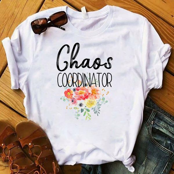 and women lady chaos coordinator mens flower printed ladies tee female clothes graphic, White;black
and women lady chaos coordinator mens flower printed ladies tee female clothes graphic, White;black