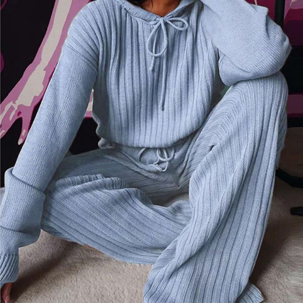 plus size suit set womens tracksuits autumn long sleeve hoodie wide leg pants knitted outfit lounge wear sets, Gray
plus size suit set womens tracksuits autumn long sleeve hoodie wide leg pants knitted outfit lounge wear sets, Gray
