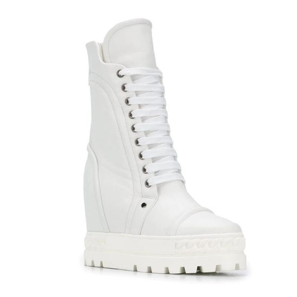 boots design chain platform rubber sole 10cm inner heel lace up leather woman ankle white black color
boots design chain platform rubber sole 10cm inner heel lace up leather woman ankle white black color