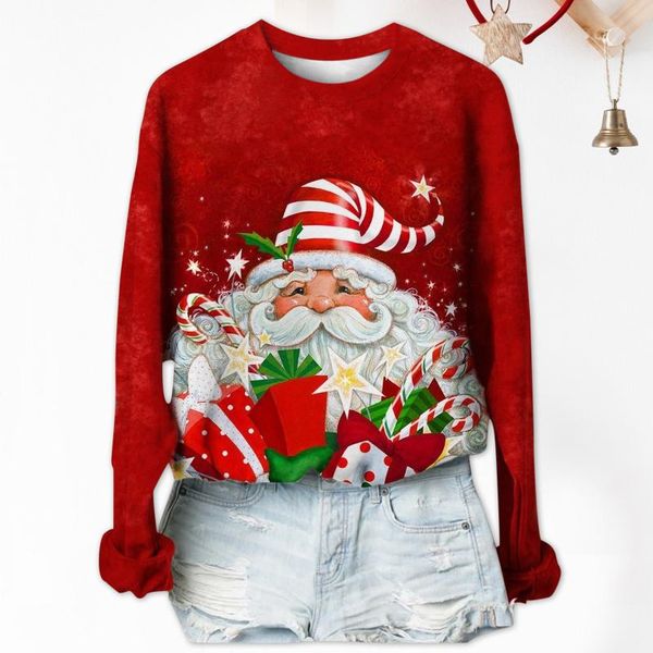 women's blouses & shirts winter fashion sweater christmas cute 3d print t-shirt long sleeve pullover casual round neck loose sweatshir, White
women's blouses & shirts winter fashion sweater christmas cute 3d print t-shirt long sleeve pullover casual round neck loose sweatshir, White