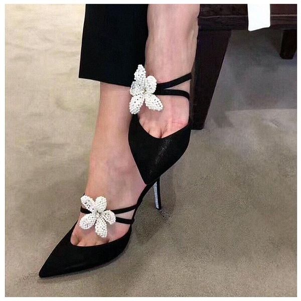 dress shoes luxury string bead decor high heel mulsed pointed toe black low cut womem heeled shollow strap banquet
dress shoes luxury string bead decor high heel mulsed pointed toe black low cut womem heeled shollow strap banquet
