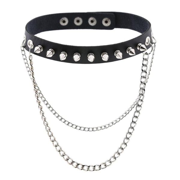 harajuku punk goth spiked rivet collar neck strap fashion trend handmade leather necklace collarbone choker chain pendant necklaces, Silver
harajuku punk goth spiked rivet collar neck strap fashion trend handmade leather necklace collarbone choker chain pendant necklaces, Silver