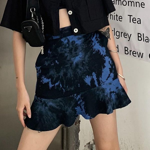 blue gothic tie dye skirt women streetwear fashion casual ruffles mini skirts high waist a line 2021 summer, Black
blue gothic tie dye skirt women streetwear fashion casual ruffles mini skirts high waist a line 2021 summer, Black