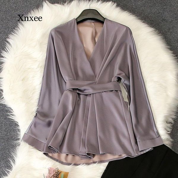 women's jackets spring women blouse long sleeve v neck shirt female fashion fall elegant solid ol office slim blouses sashes coat, Black;brown
women's jackets spring women blouse long sleeve v neck shirt female fashion fall elegant solid ol office slim blouses sashes coat, Black;brown