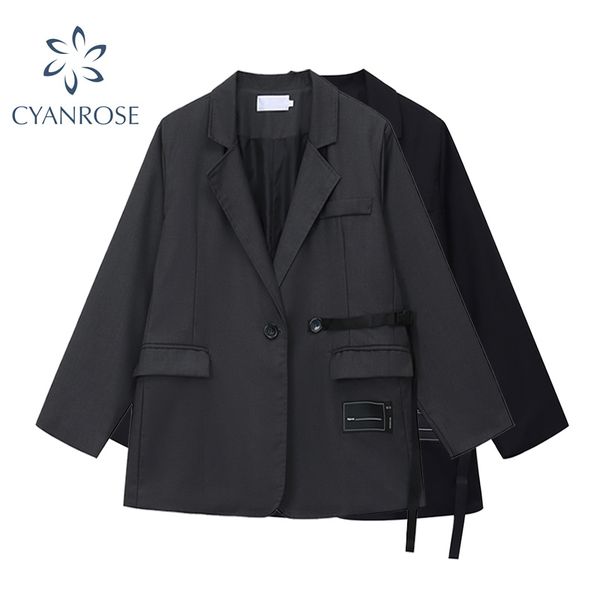 blazers women oversize suit jacket coat casual autumn plus size womens blazer simple all-match stylish harajuku bf outerwear 210417, White;black
blazers women oversize suit jacket coat casual autumn plus size womens blazer simple all-match stylish harajuku bf outerwear 210417, White;black