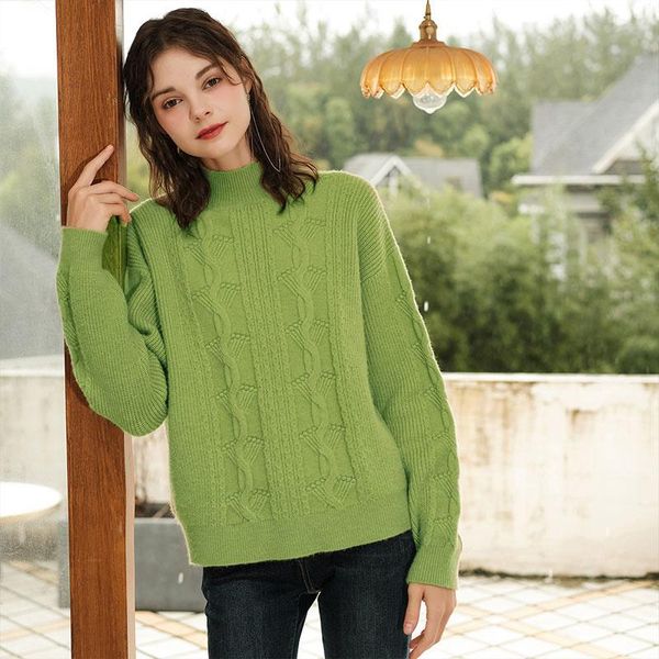 women's sweaters shzq sweater loose outer wear 2021 autumn winter lazy wind foreign style green semi high neck, White;black
women's sweaters shzq sweater loose outer wear 2021 autumn winter lazy wind foreign style green semi high neck, White;black