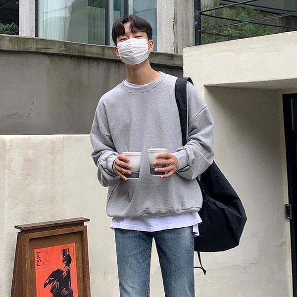men's hoodies & sweatshirts korean version of loose pullover round neck sweater autumn retro wash long-sleeved bottoming shirt trend ja, Black
men's hoodies & sweatshirts korean version of loose pullover round neck sweater autumn retro wash long-sleeved bottoming shirt trend ja, Black